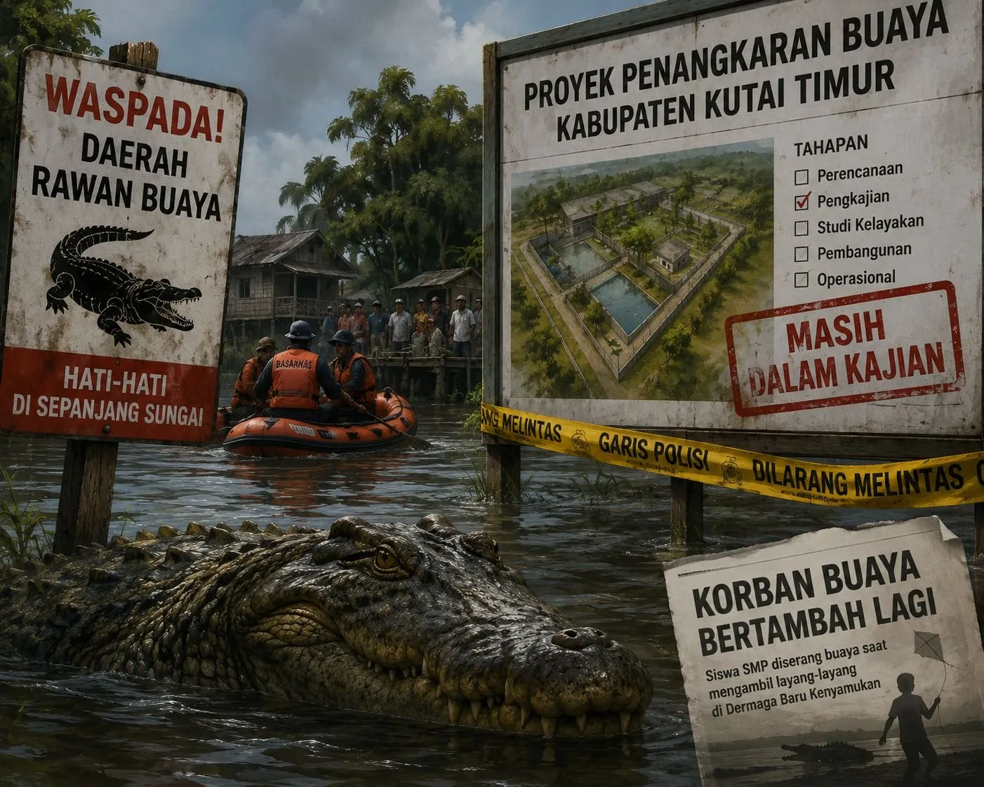 Penangkaran Buaya Kutai Timur Mendesak: Janji Pemerintah Belum Terealisasi